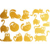 Gold Overglaze Decal - Gold Cat