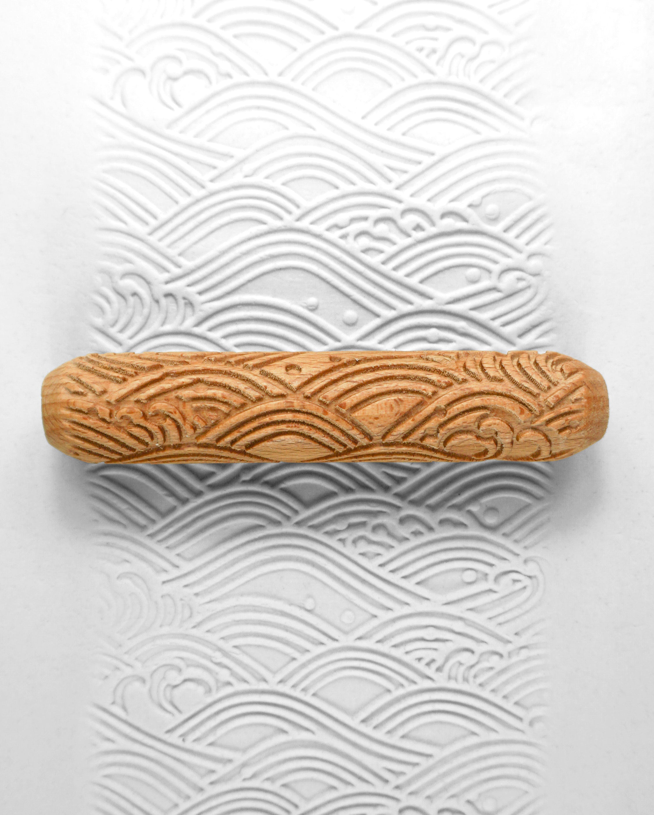 ZigZag Texture Roller, Clay Texture rolling pin, Clay pattern hand roller